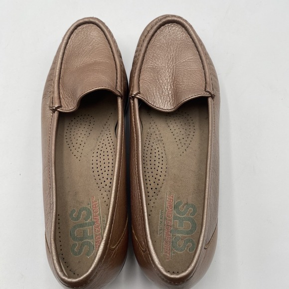 SAS Simplify Womens Bronze Metallic Comfort Orthotic Loafer Shoes TriPad 8.5 N - Picture 7 of 12